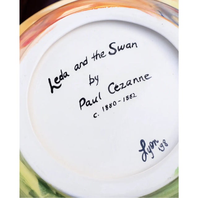 1990s 1990s Leda and the Swan Painted Bowl For Sale - Image 5 of 5