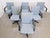 6 vintage Artifort Channel Geoffrey Harcourt '80 This Artifort Channel design armchair has pastel blue fabric upholstery....
