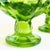 Glass 1970s Mid Century Modern Green Textured Coupe Cocktail Glasses - "Green Cabaret" by Tiffin Franciscan - Set of 5 For Sale - Image 7 of 9
