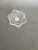 Elegant glass anenome paper weight that goes with any decor as the glass is clear with black dots