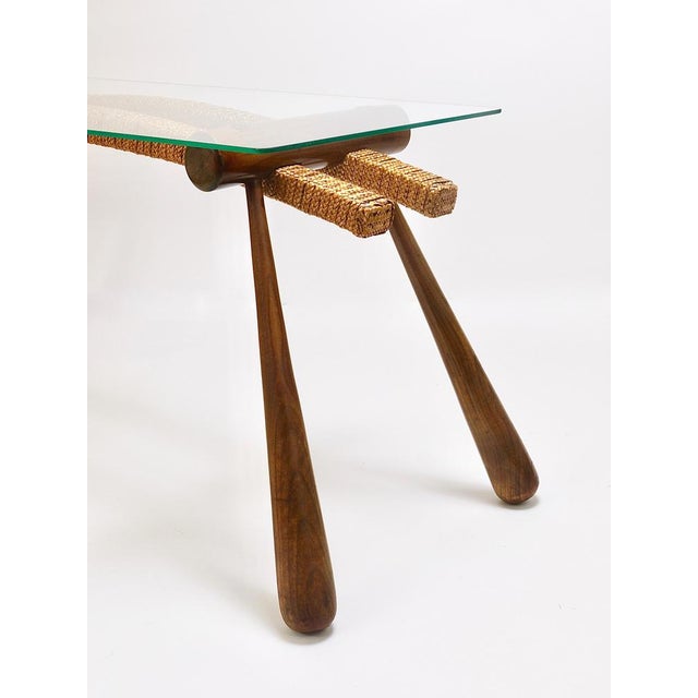 Mid-Century Coffee Occasional Side Table in Maple & Rope by Max Kment, Austria, 1950s For Sale - Image 15 of 18