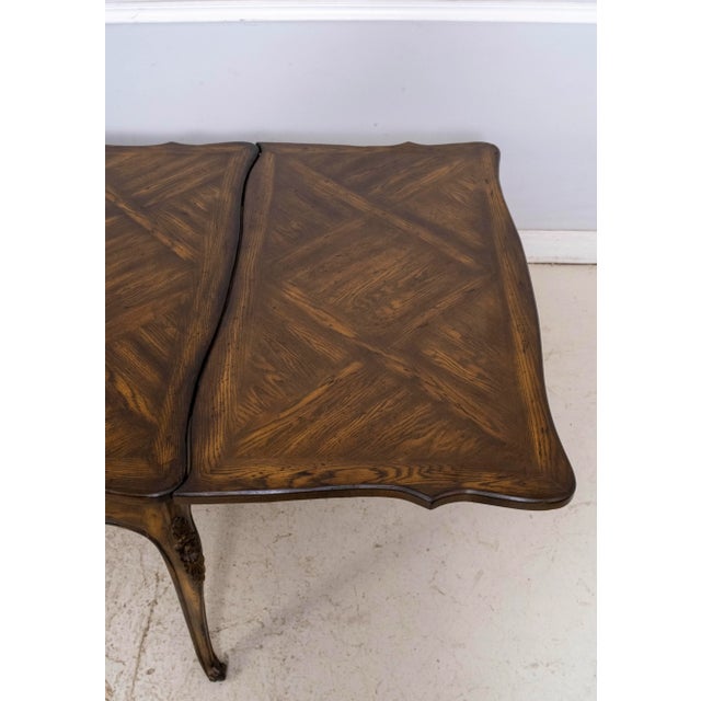 Brown French Style Parquet Top Refractory Dining Room Table For Sale - Image 8 of 15