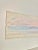 1950s Modern Coastal Original Pastel Unframed Raw Edge Painting, Pink, Blue and Yellow For Sale - Image 5 of 12