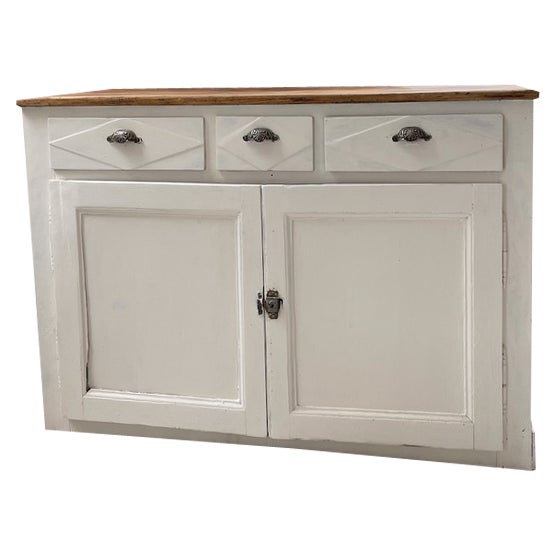 Vintage White Patina Sideboard, 1950s For Sale