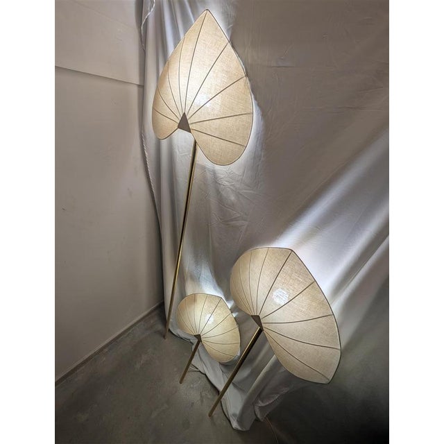 Brass Floor Lamps attributed to Antonio Pavia, Italy, 1970s, Set of 3 For Sale - Image 10 of 11