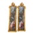 1970s French Louis XVI Gold Beech Fabric Frames 2pc For Sale