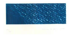 Blue Composition - Original Aquatint by Piero Dorazio - 1984 1984