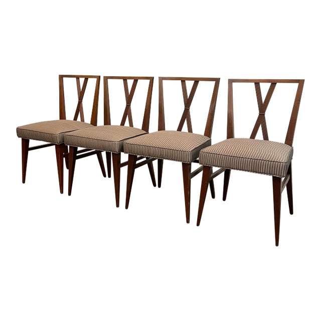 Mid Century Modern Tommi Parzinger Attributed Dining Chairs - Set of 4 For Sale