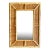 Coastal Woven Rattan and Bamboo Wall Mirror For Sale