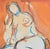 Drawing from the model - Gestural study of the beauty of a woman sitting and lounging. Oil paint, charcoal and cray-pas on...