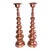 1980s Brass Painted Metallic Copper Candle Sticks - a Pair For Sale