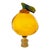Yuzu Lemon Glass Lamp FInial on Brass Hardware For Sale