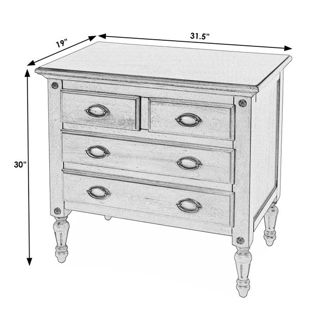 Traditional Easterbrook 31.5 in. W Rectangular Wood 4 Drawer Accent Chest, Green For Sale - Image 3 of 8