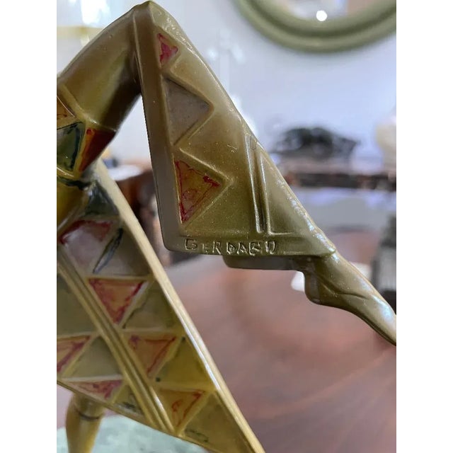 Gerda Gerdago Art Deco "Dancer" Gerda Gerdago Bronze Sculpture For Sale - Image 4 of 12
