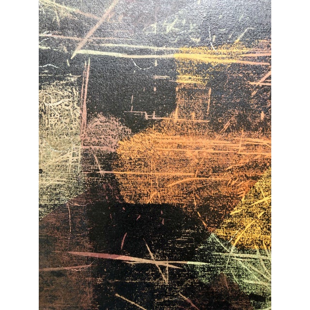 Black Oscar Murillo, Latin American Figurative Abstract Expressionist Mixed Media Monoprint Painting For Sale - Image 8 of 11