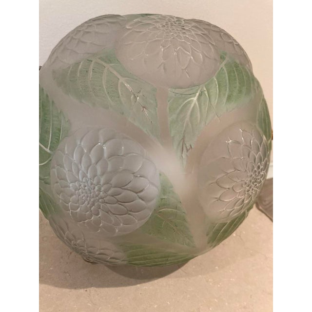 René Lalique 1920s Art Deco Lalique Dahlia Chandeliers - a Pair For Sale - Image 4 of 9