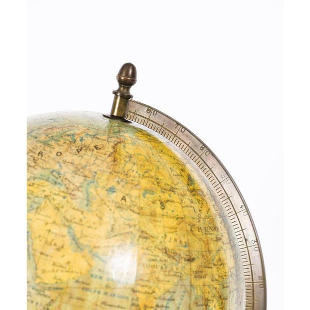 Antique French Terrestrial Globe by Lebegue & Cie, 1880 For Sale - Image 4 of 16