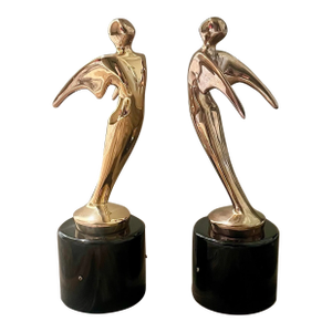 Vintage Figural Gold Telly Statues