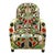 Sand & Multi-Floral Vintage Yoruba Beaded Chair For Sale