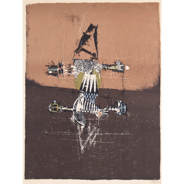 Abstract "Haarlem" Aquatint Etching on Paper by Johnny Friedlaender For Sale - Image 3 of 11