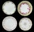 8 Vintage Mismatched China Dessert Cake Plates Floral. England and France For Sale - Image 4 of 5