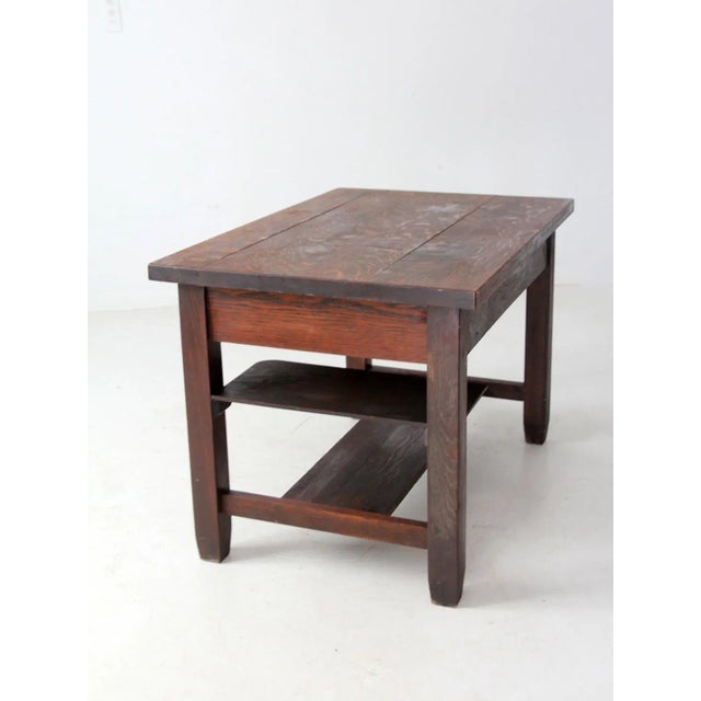 Antique Mission Oak Desk For Sale - Image 6 of 18