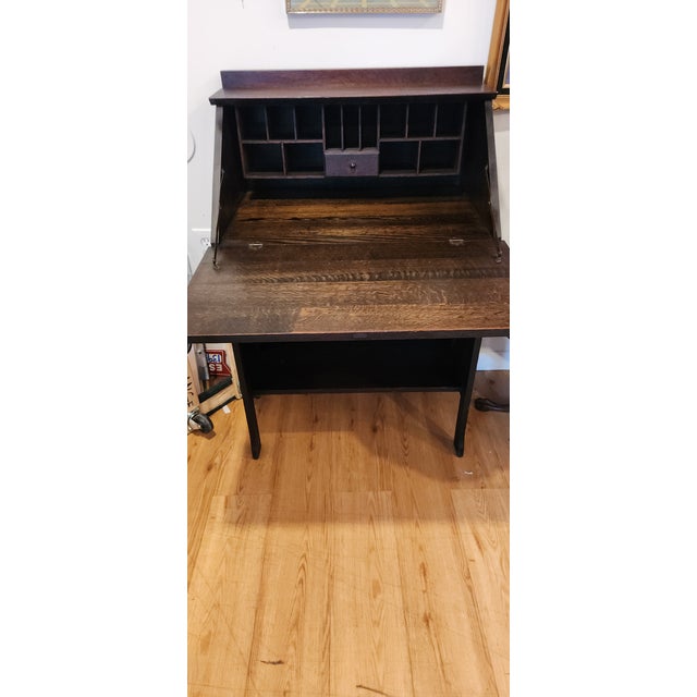 This Antique quarter-sawn oak, Art & Crafts - Mission Oak Secretary is in the style of Stickley would make a lovely...