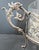1910s Topazio Portuguese Sterling Silver Crystal Centerpiece Jardiniere Dragon Handles For Sale - Image 13 of 18