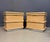 Postmodern 1990s Pair of Jay Spectre for Century Cerused Oak Nightstands With Brushed Steel Bases For Sale - Image 3 of 9