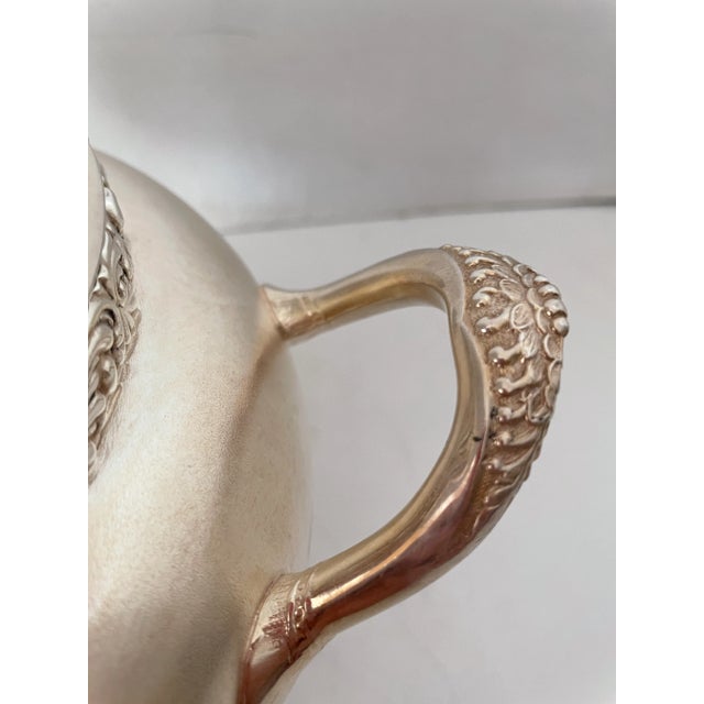 Metal 1930s Art Deco Silverplate Decorative Quadruple Soup Tureen with Lid For Sale - Image 7 of 10