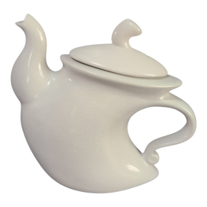 Late 20th Century Michael Lambert Studio Art Pottery Dancing W/Attitude Tea Pot Light Celadon Signed