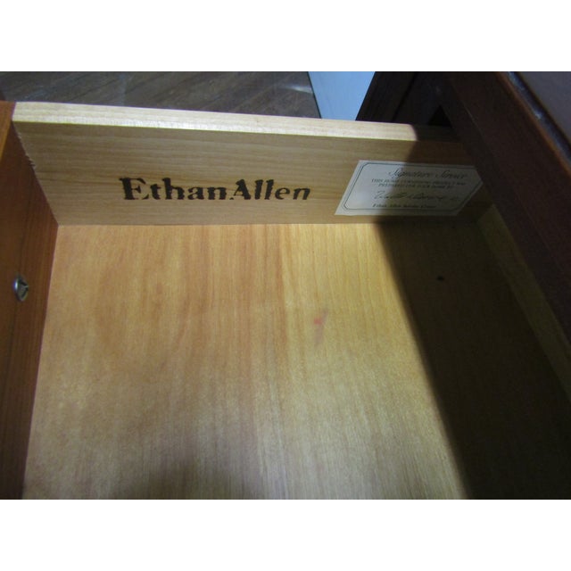 Ethan Allen Solid Cherry One Drawer Console Table For Sale - Image 6 of 7