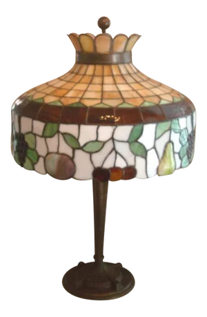 Early 1900's Williamson Leaded Glass Table Lamp