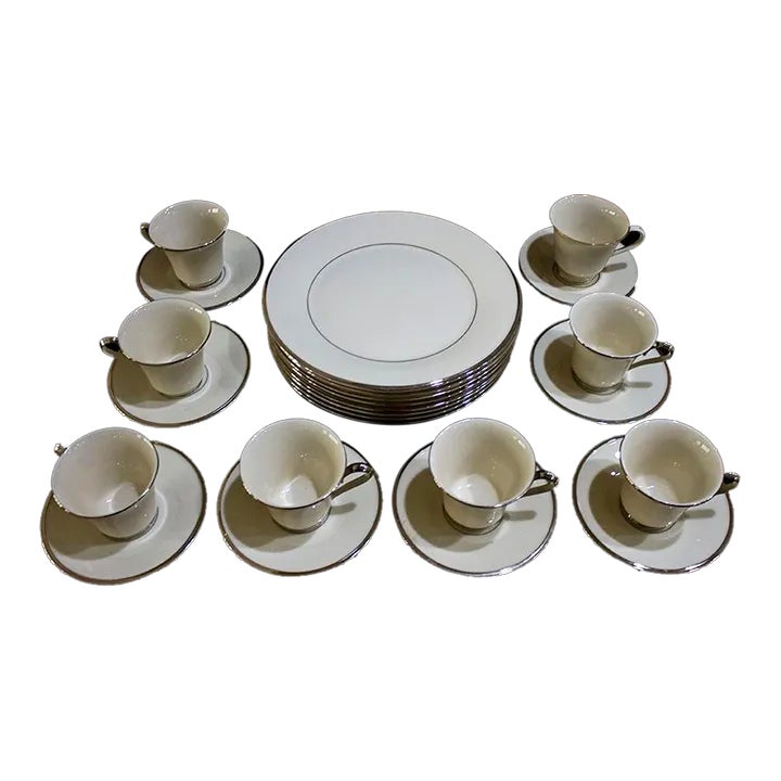 Lenox China Solitaire Pattern - 24 Pieces | Chairish