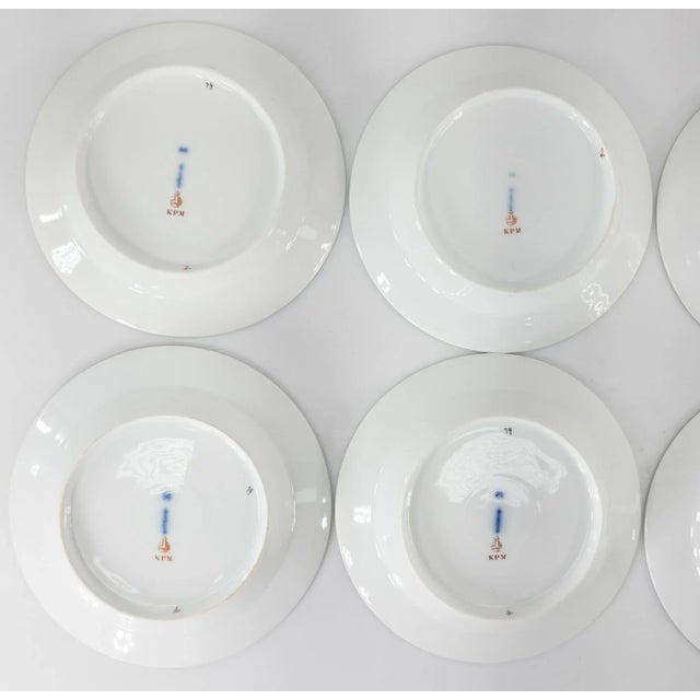 Set of 10 Berlin Kpm Scepter Marked Lanscape Bread Plates For Sale - Image 11 of 13