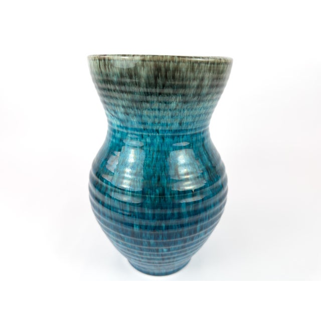 Mid-Century Modern Mid-Century French Accolay Ribbed Stoneware Vase, C 1960 For Sale - Image 3 of 12