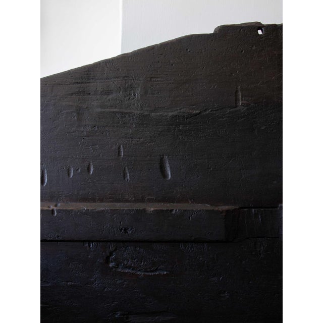 Black Large Folk Art Bench, 18th Century For Sale - Image 8 of 18