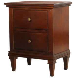 Italian Walnut Nightstand For Sale