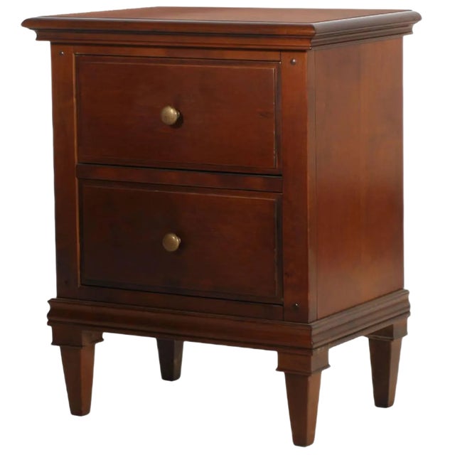 Italian Walnut Nightstand For Sale