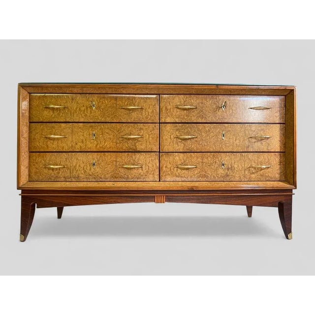 Mid-Century Modern Italian Sideboard in Maple Root, 1950s For Sale - Image 17 of 18