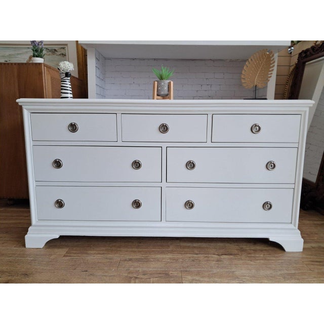 Vintage Chest of Drawers in White Wood Solid Wood by John Lewis, 2000s For Sale - Image 9 of 18