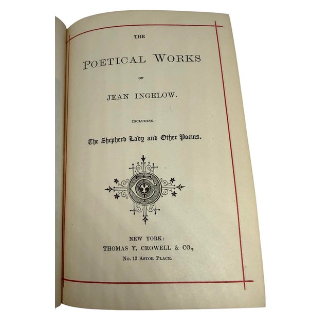 The Poetical Works of Jean Ingelow Published New York Thomas Y. Cromwell 1863 For Sale - Image 4 of 12