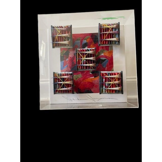 Abstract Akiko Sugiyama Original Mixed Media, Framed For Sale - Image 3 of 10