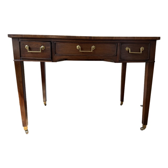 Vintage Mahogany Writing Desk With Clean Lines For Sale