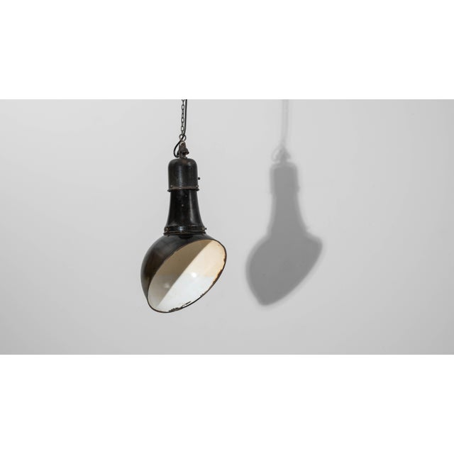 1930s Czech Metal Industrial Angular Pendant Lamp For Sale - Image 11 of 18