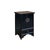 This striking Chinese-style accent cabinet is finished in a vibrant, weathered black that highlights the natural grain of...