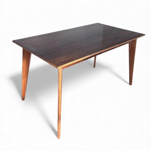 Mid-Century Walnut and Teak Plank Dining Table from Morris of Glasgow, 1960s For Sale - Image 9 of 10