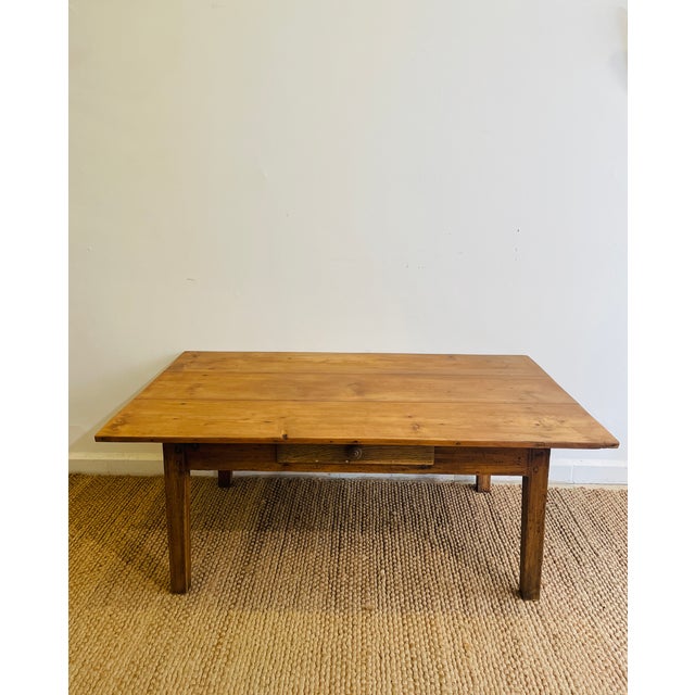 Brown Vintage Coffee Table in Oak For Sale - Image 8 of 8