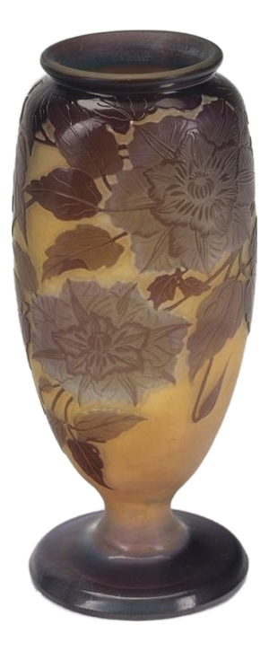 Ovoid-Shaped Glass Vase from Emile Gallé, 1890s