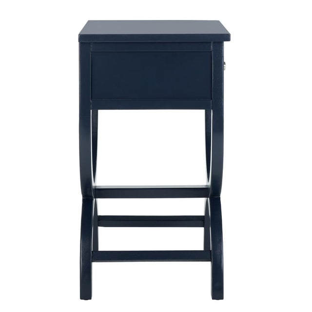 Maxine Accent Table with Storage Drawer in Navy For Sale - Image 9 of 10